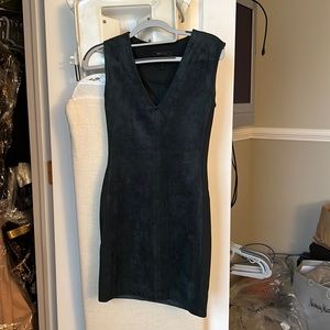 BCBG - dark green ultra suede dress